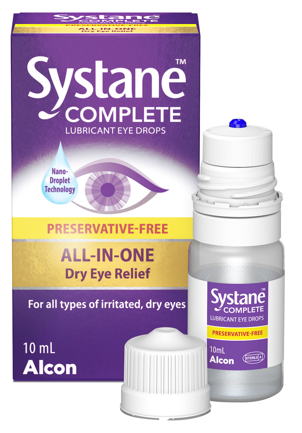 Systane Complete PF eye drops.