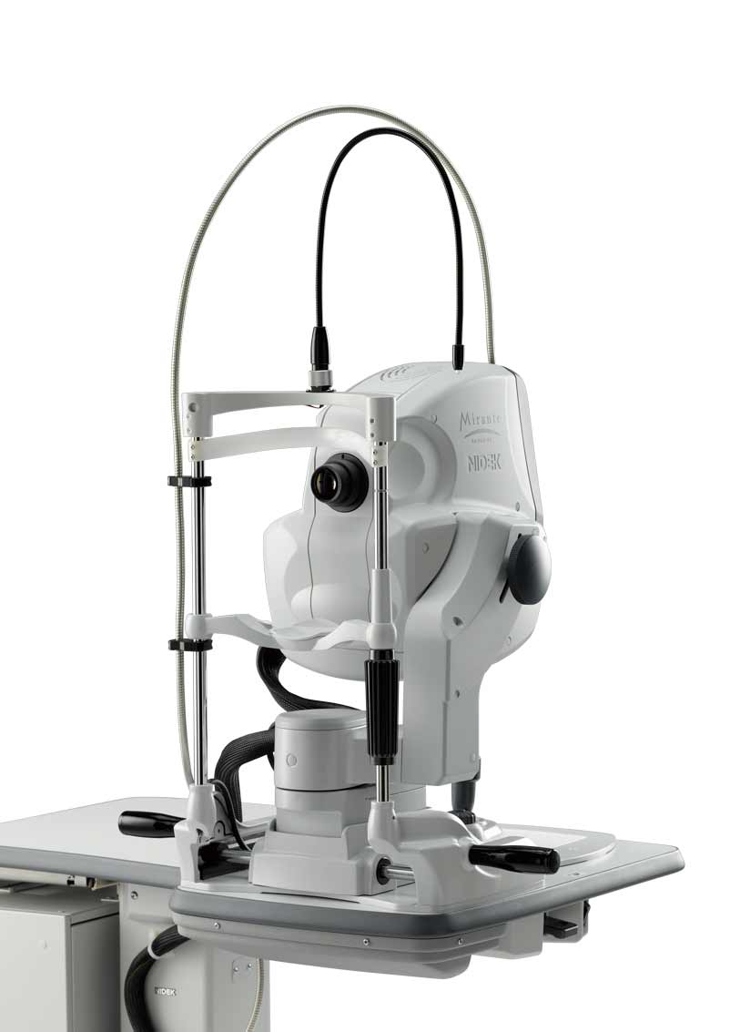 The new Mirante scanning laser ophthalmoscope can perform OCT-A and UWF imaging.
