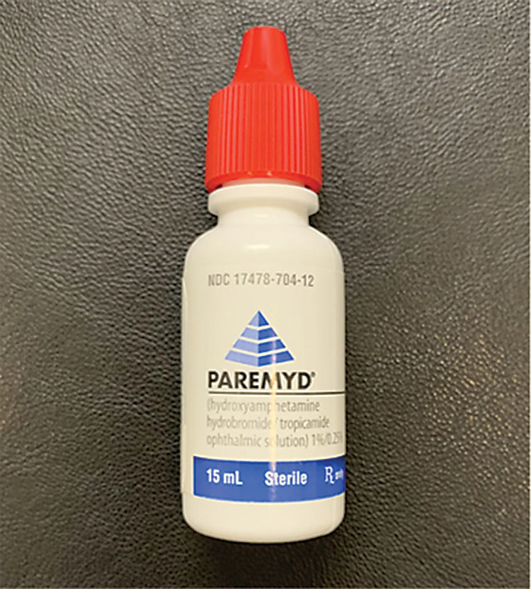 Paremyd is commonly the drop of choice for pupil dilation.
