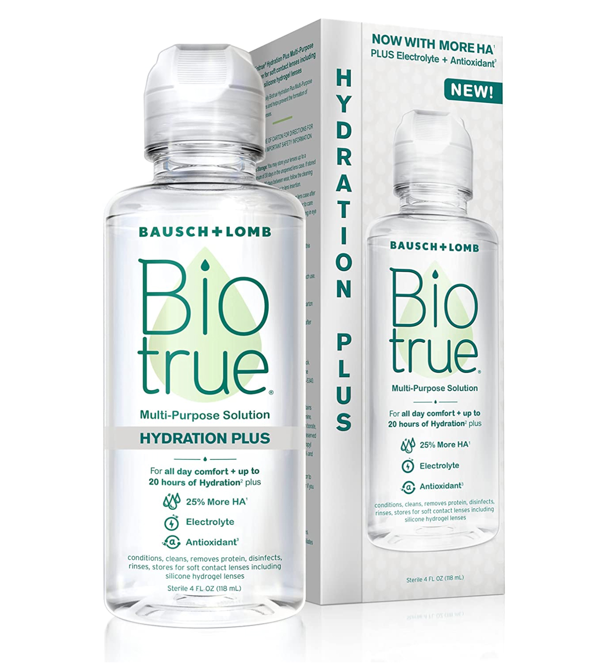 B+L's new BioTrue Hydration Plus Multi-purpose Solution.