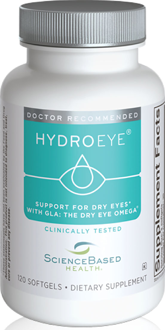 HydroEye contains a high concentration of GLA with converting factors that help target PGE1.