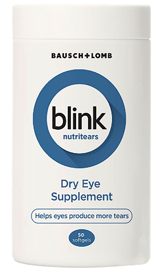 The new Blink NutriTears dry eye supplement.